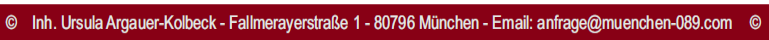 Umz�ge Argauer - Dienstleistungsservice M�nchen - Inh. Ursula Argauer-Kolbeck - Fallmerayerstra�e 1 - 80796 M�nchen